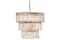 Hello Honey® 20.5" Antique White 3-Tier Wood Bead Chandelier